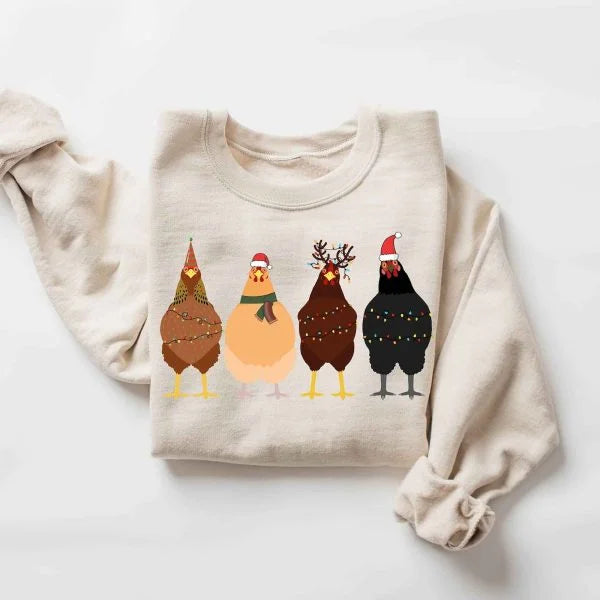 Chicken Farm Animals Ver2 Christmas Sweatshirt
